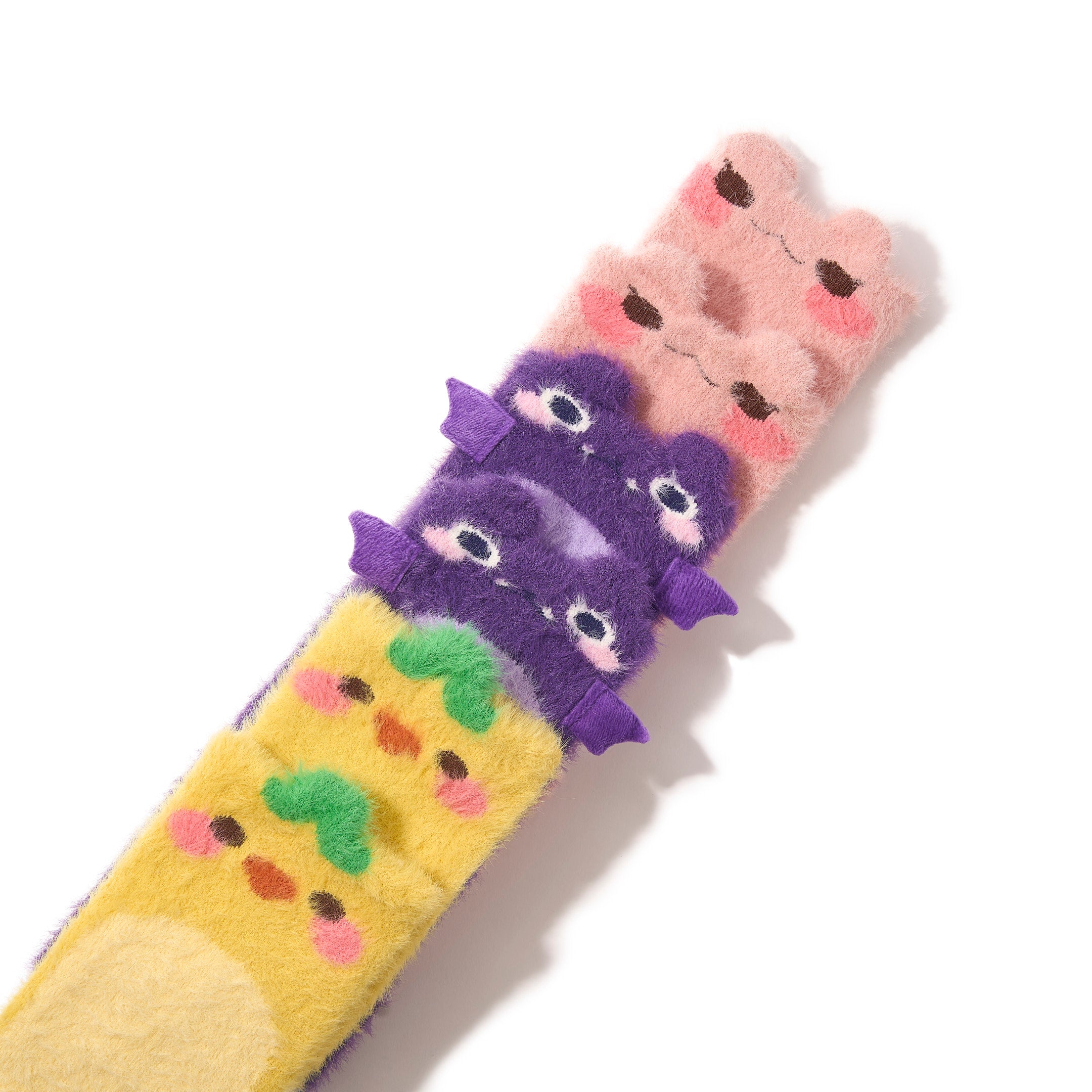 Tiny Protectors Fuzzy Sock 3-Pack (Mina, Taro, Cheese)